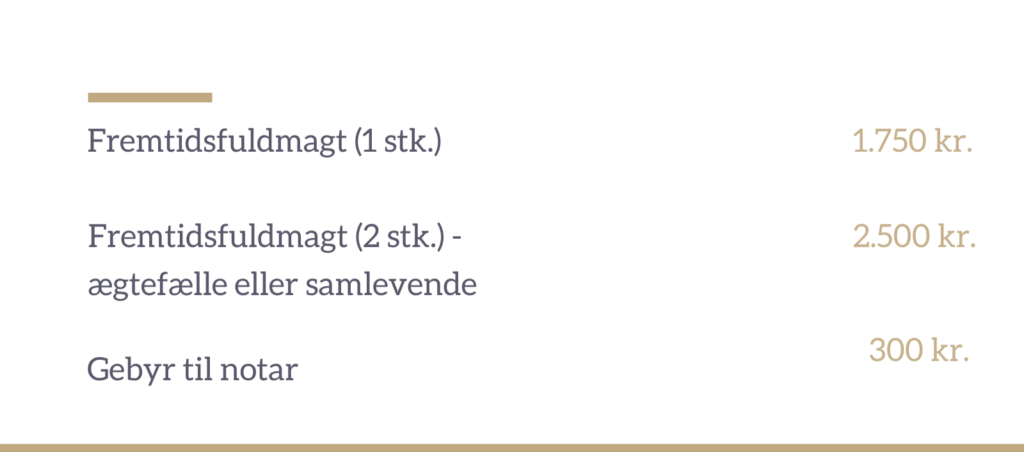 Pris for fremtidsfuldmagt
