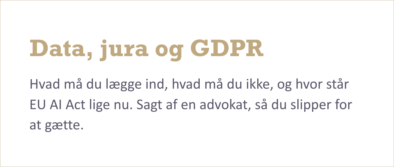 Data, jura og GDPR